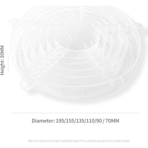 Silicone Stretch Lids , Safe in Microwave Dishwasher Refrigerator, Durable and Expandable, to Keep Food Fresh Eco-friendly