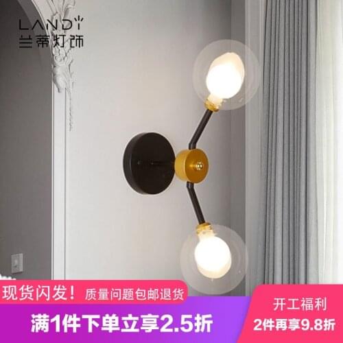 Modern wall lights crystal living room corridor bedside lampara pared cabecero de cama