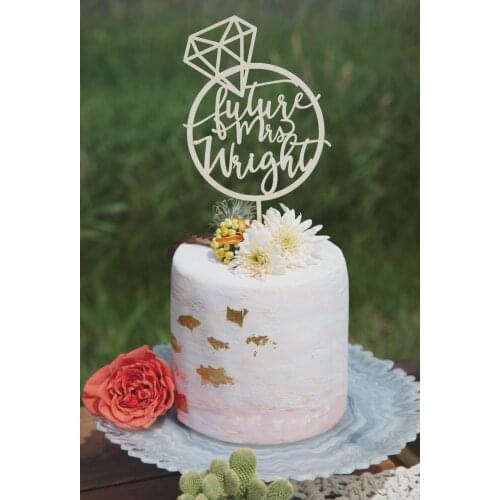 Bridal shower cake topper, Future Mrs cake topper,Rustic Bridal Shower Decor, Bridal shower decorations, Engagement party cake