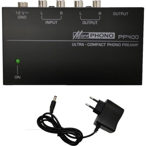 Ultra-Compact Phono Preamp Preamplifier With Rca 1/4Inch Trs Interfaces Preamplificador Phono Preamp PP400