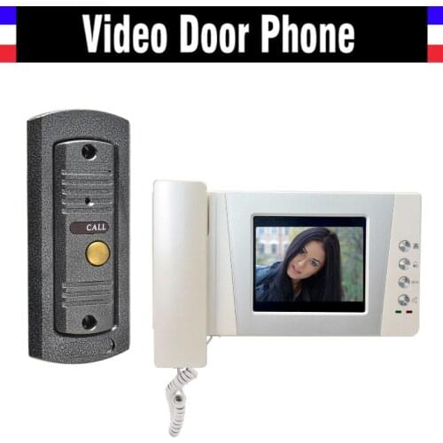 4.3" LCD monitor video doorbell door phone system video interphone kits IR Night Vision pinhole Camera video intercom for home