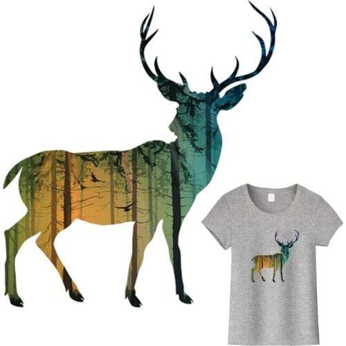 Iron Sticker For Clothing Goat Profile Thermal Transfer New Design Diy T-Shirt Dresses Hot Tear Patch Over Powder Stickers