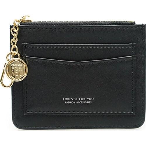 Women Mini Wallet Simple Compact Multi-card Slot Card Bag Female Purse Mini Hasp Card Holder Slim Small Purse Zipper Keychain
