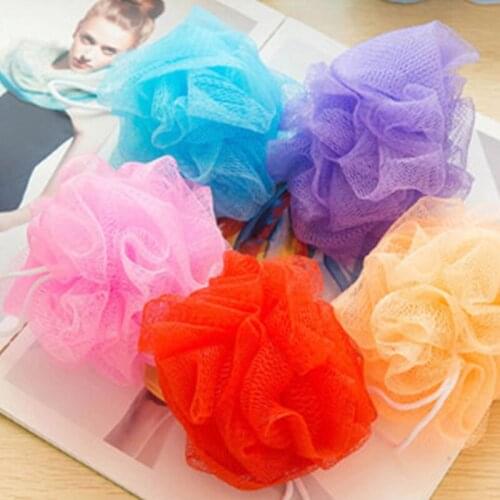 1 PC Body Bath Flower Ball Sponge Shower Soft Sponge Bubbles Foaming Mesh Loofah Cleaning Wash Body Colorful Flower