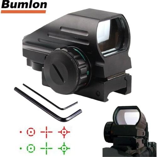 1x22x33 Compact Reflex Red Green Dot Sight scope 4 Reticle Sight for Hunting Optics Airsoft With Weaver 20mm Mount RL5-0032