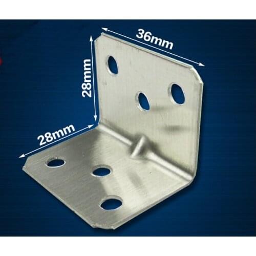 20 Pieces 28x28x36mm Stainless Steel Right Angle Corner Bracket Thinckness 1mm