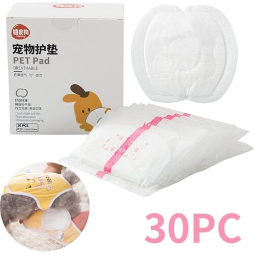 30pcs Dog Diaper Diapers for Dogs Male Dog Sanitary Pants with Suspenders Small Disposable Pet Diaper Pads Doggie Diapers