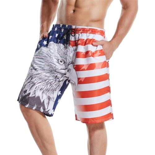 3xl 6xl eagle flag quick dry Beach Shorts plus size Swimwear Men Swim trucks male Swimming men Swimsuit men bathing suit 313