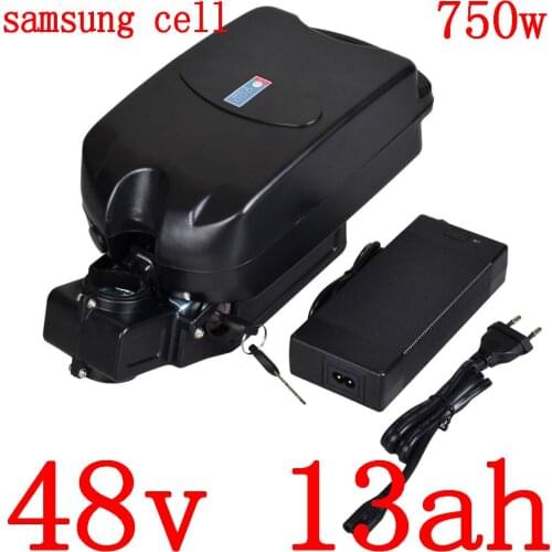 48V 500W 750W lithium battery 48V 13AH electric bicycle battery 48v 10ah 13ah lithium ion ebike battery use samsung cell