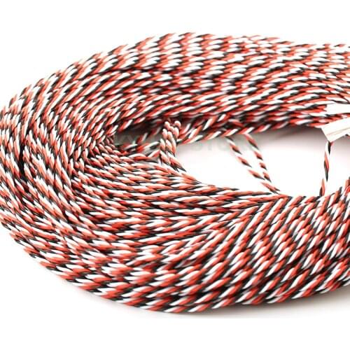 5M 10M Twist servo extension cable wire 26# 26AWG 30 Cores Futaba Color twisted wiring for RC airplane car accessories