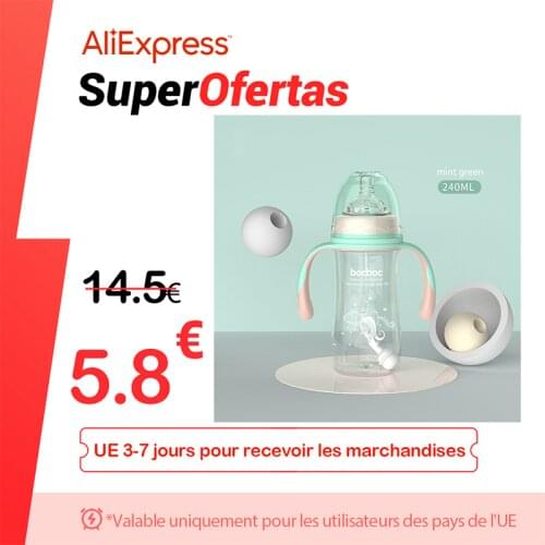 Free Shipping Fast Wide caliber baby bottle, newborn baby bottle, PP baby bottle with handle