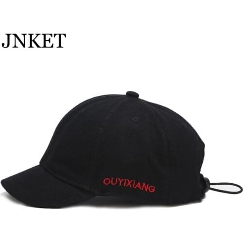 JNKET New Unisex Short Visor Baseball Cap Embroidery Baseball Hat Adjustable Snapback Hats Casquette