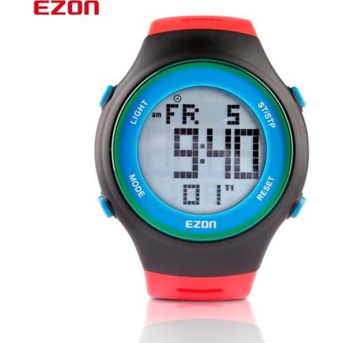 EZON Digital Men Sports Watch Dual Time Stopwatch Outdoor Casual Running Swimming Hiking Waterproof 30m Wristwatch Montre Homme