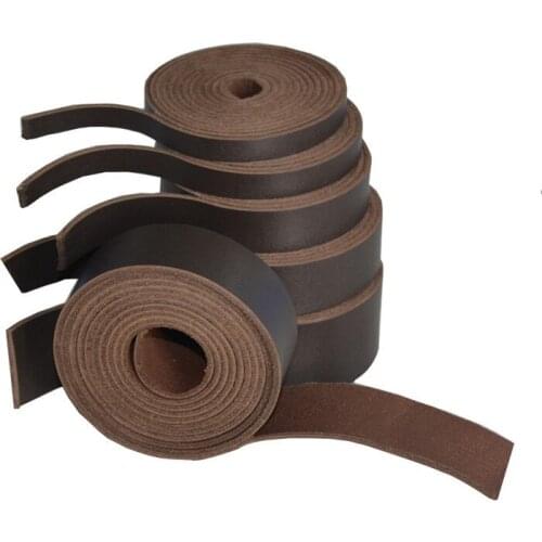 Deep Coffee Double-sided Light Head Layer Pure Leather Necklace Rope Leather Rope Pendant Rope Clothing Accessories Belt