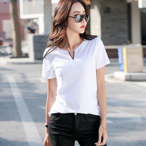 BOBOKATEER short sleeve cotton t shirts women t shirt camisas mujer 2020 summer tee shirt femme t-shirt woman tshirt top white