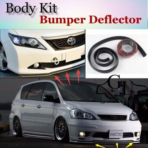 For TOYOTA Ipsum Picnic SportsVan Avensis Verso Front Bumper Lip / Spoiler Scratch Proof Adhesive / Body Kit / Strip Skirt