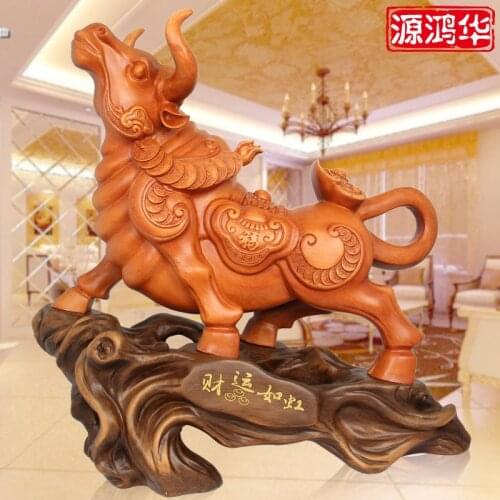 Honghua source of wealth, such as rainbow cow cow Zodiac craft ornaments resin crafts ornaments wholesale store opening gifts