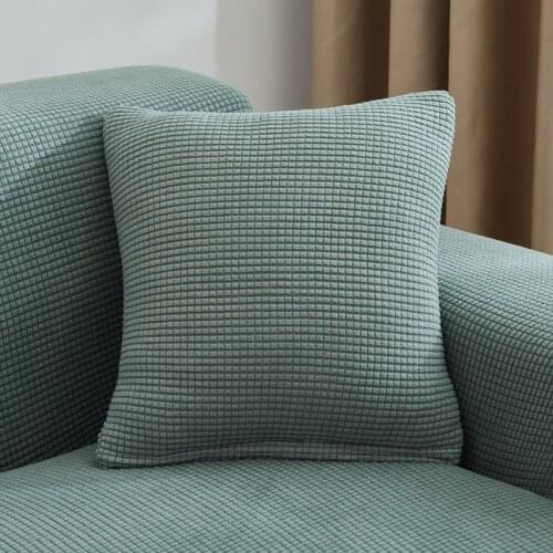 Ins Solid Color Hug Pillowcase Sofa Bed Pillowcase Office Cushion Knitted Hug Pillowcase 45*45cm Without Core