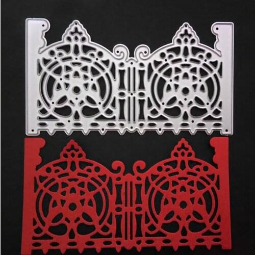 JX-LCLYL 1pc 101x57mm Flowers Gate Cutting Dies Stencil Paper Cards Embossing Die Cutter Craft DIY