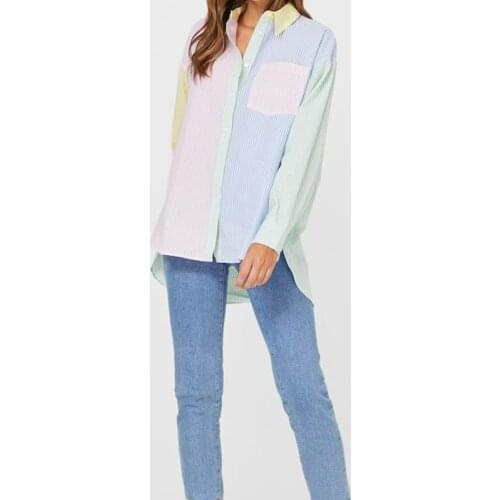 Lazy slothbear Women's Striped Shirts