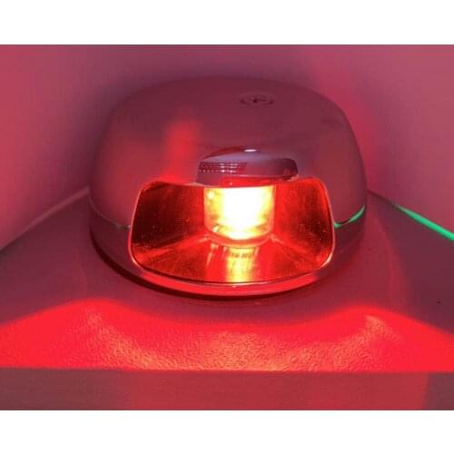 MARINE BOAT NAVIGATION SIDE LIGHT PAIR VERTICAL MOUNT RED GREEN 12V 2PCS