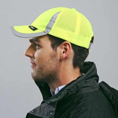 Outdoor Cap Reflective Baseball Hat Structured Safety Orange or Yellow Visors