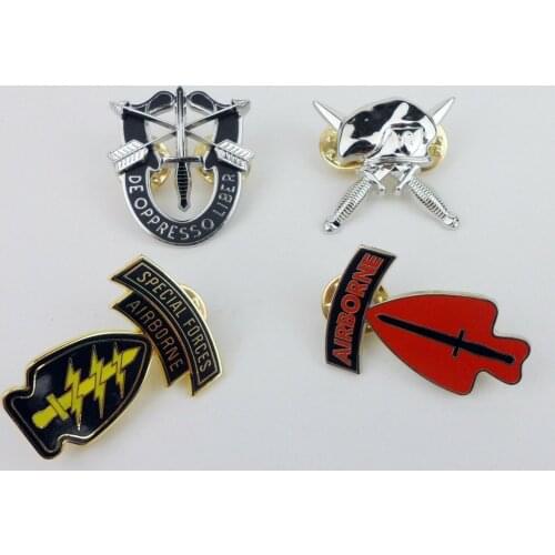 SET UNITED STATES US ARMY SPECIAL FORCES CAP BADGE PIN MILITARY HAT PIN OF 4 Military Store
