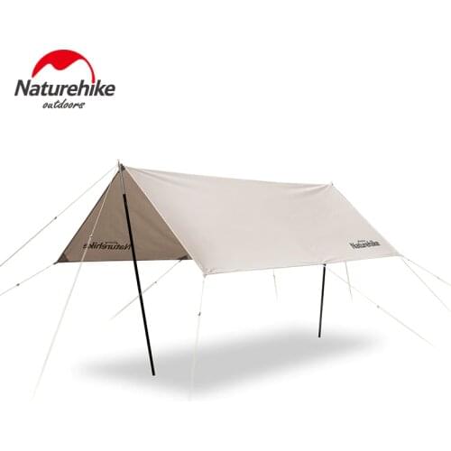 Naturehike Supple Ultralight Cotton Cloth Camping Canopy 5-8 Persons Square Sunshelter Family Waterproof Tarp Tent