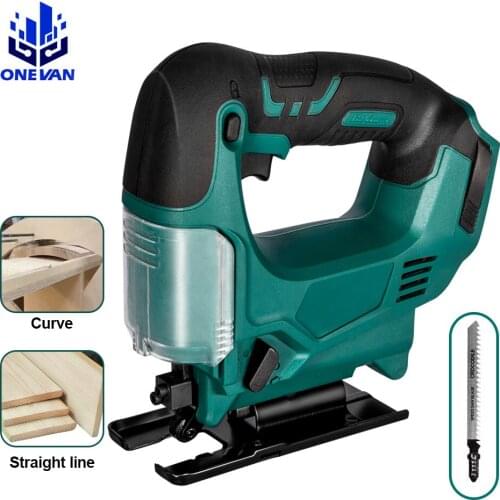 21V 65mm Cordless Jigsaw Electric Jig Saw Rechargeable Adjustable Woodworking Power Tool for Makita 18V Battery Electric Saw