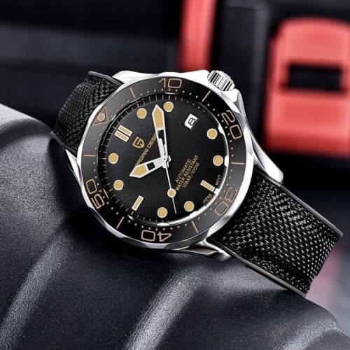 Pagani Design Nylon silicone Automatic mechanical Watches men Top Brand Luxury men watch 100m waterproof NH35 wristwatch For men