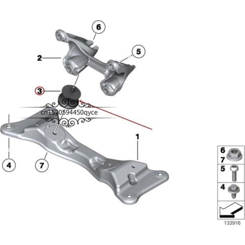 Car Transmission bracket Gearbox hanging glue Suitable for 120ib mwE90 320i 318i Transmission support Gearbox bracket pad