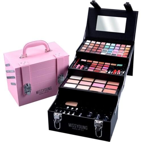 Professional Makeup Set Matte Eyeshadow Palette Mascara Concealer Lipstick Eyebrow Powder with Brush Cosmetics Kit for Women