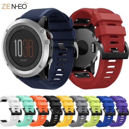 26mm Silicone Smart Watch Band Straps For Garmin Fenix 6X/6X Pro/ 5X/5X Plus/ Fenix3 3HR /3 Sapphire Quick Release Strap