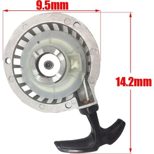 Silver Mini Alloy Pull Starter Recoil Start Part Pull Starter Fit For ATV 49CC Pocket Bike Minimoto Quad