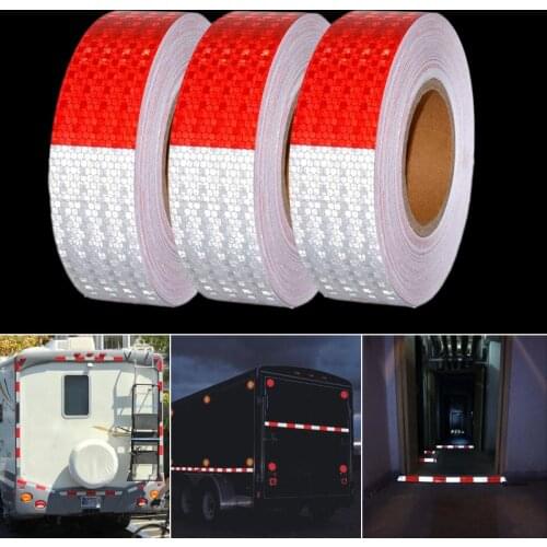 5cmx5m Reflective Tape Safety Caution Warning Reflective Adhesive Tape Sticker For Truck Motorcycle Bicycle Car Styling