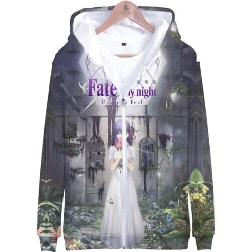 2020 Fate stay night 3D Printed Zipper Hoodies Men/Women Fashion Long Sleeve Hooded Sweatshirt Hot Sale Streetwear Pullover