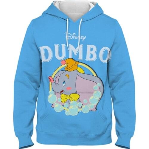 2021 Street Fashion Hip Hop Hoodie Boys And Girls' Disney Dumbo Sweatshirt Cool 3D Printing Spring Autumn Men Women Pullover