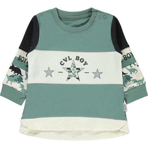 2020 Winter Baby Boys Long Sleeve Printed Knitted Top Singles Top Baby 2 Rope Bicycle Colar Sweatshirt 6 18 Months