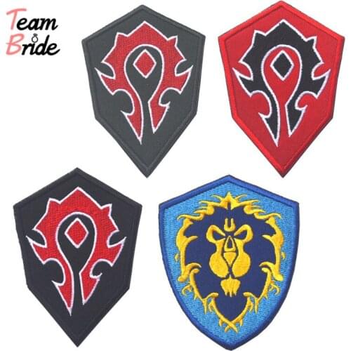 WOW World Alliance / Horde forces camp -sided embroidery patch badge armband tactical patches