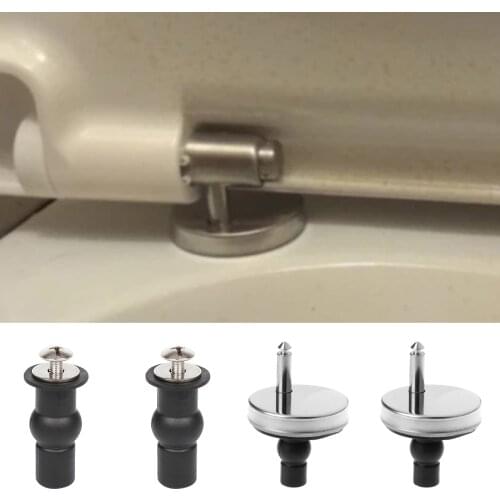 1 Pair Toilet Seat Fixings Universal Toilet Seat Hinge With Spare Expanding Rubber Screws Toilet Seats Cover Base Connection