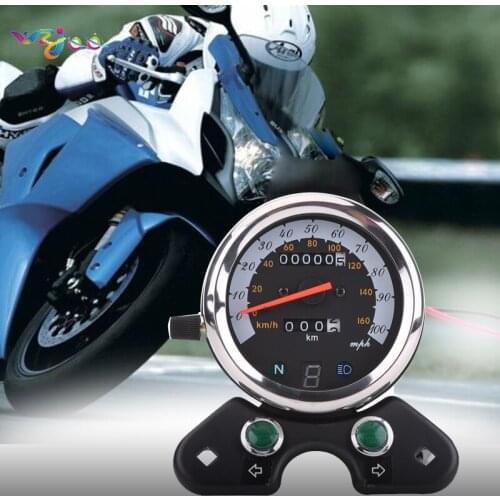12V universal motorcycle double odometer with speedometer, odometer gear digital display turn indicator light neutral light