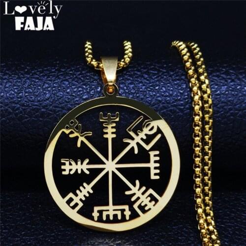 2021 Viking Stainless Steel Necklaces Pendants for Women/Men Gold Color Long Necklace Jewelry cadenas para hombre N20298