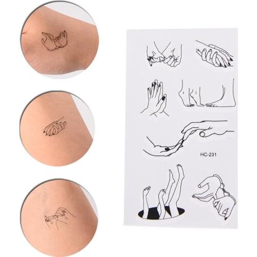 5pcs/lot 10.5*6cm Fingers Toes Body Art Sexy Waterproof Temporary Tattoo of Temporary Tattoo Sticker Fake Flash Tattoo Sticker