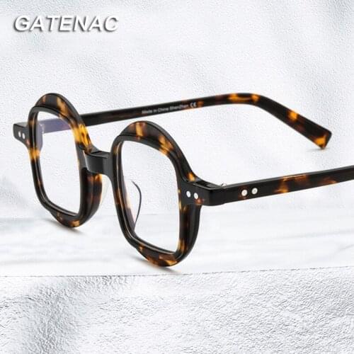 Acetate Glasses Frame Men Retro Round Prescription Eyeglasses Women 2021 New Vintage Luxury Brand Myopia Optical Eyewear