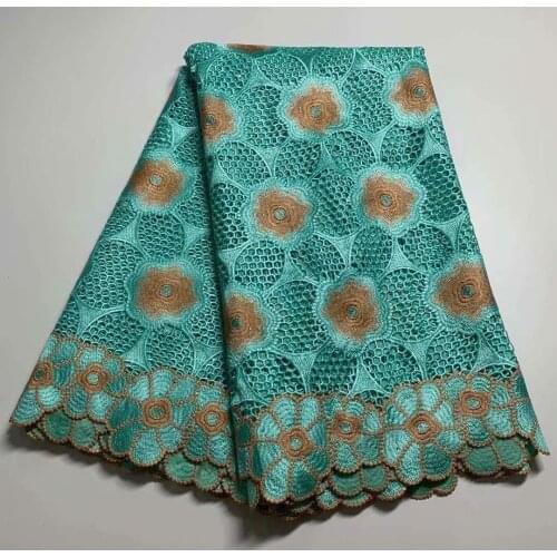 African Guipure Cord Lace Fabric With Velvet 2021 High Quality Nigerian Swiss Voile In Switzerland Embroidery Lace Fabric 5Y