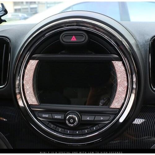 Navigation Screen Side Crystal Sticker Decals For BMW MINI Cooper S JCW One d Clubman F54 F55 F56 F60 Countryman Car Accessories