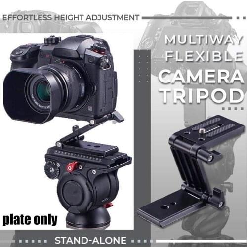 Quick Release Plate Multiway Flexible Camera Adapter Tripod Camera Tripod Stand Phone Cell Mount Holder Alum P2M0