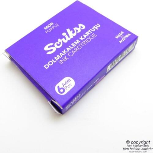 Scrikss Fountain Pen Cartridge Purple 6lı Package