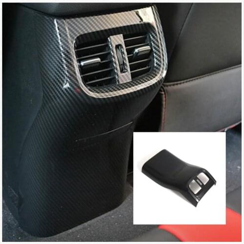 For Kia K3 Forte Cerato 2019 2020 2021 Carbon Style Rear Seat A/C Air Outlet Vent Frame Sticker Cover Trim Car Styling