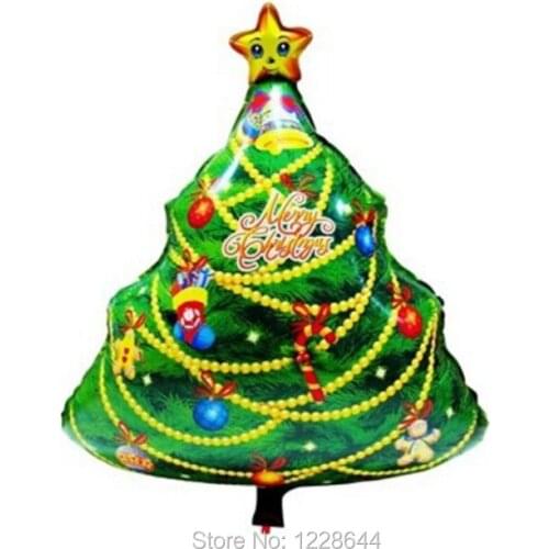 Christmas tree foil balloon Party favors christmas gift New Year celebration classic toys for children 10pcs/lot wholesale